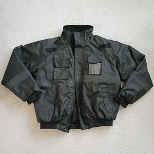 Black Hi-Vis Reflective Medium J2023 Safety Work Jacket